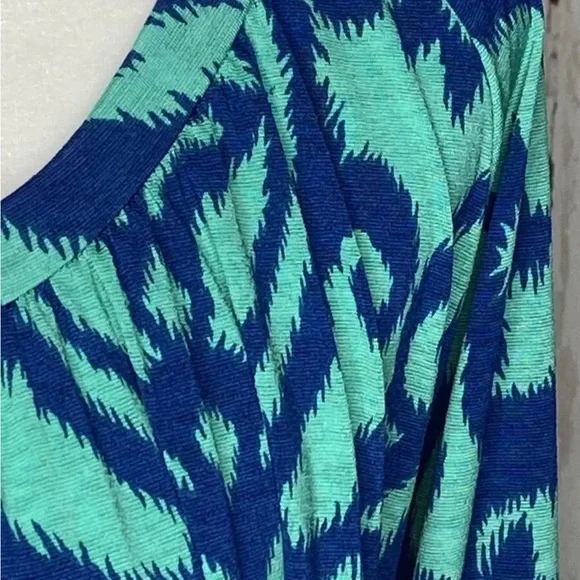 Lily pad Women Tunic Top Blouse Top Blue Teal Size medium 3/4 Sleeve G - Picture 4 of 11